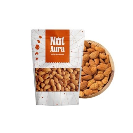 Nut Aura 200 gms California Almonds | Supports heart & brain health | Premium crunchy badam | Rich in Vitamin E & protein | Ideal for snacking, baking, cooking