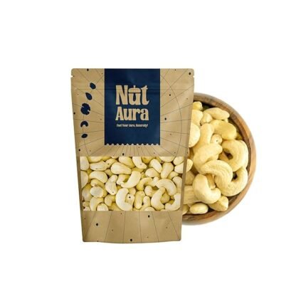 Nut Aura 200 gms Cashews | Delicious creamy snack | Premium whole kaju | Rich in healthy fats & protein | Ideal for snacking, cooking, festive gifting