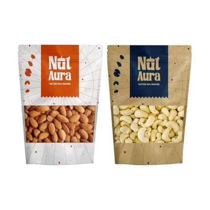 Nut Aura Premium Almonds & Cashews Combo | Crunchy & Nutritious Dry Fruits | 200g Each