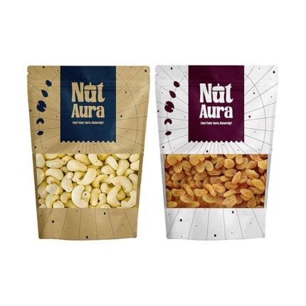 Nut Aura Premium Cashews & Yellow Raisins Combo | Rich & Flavorful Dry Fruits | 200g Each