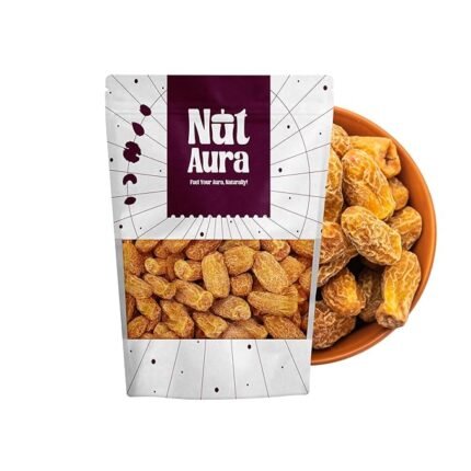 Nut Aura 200 gms Yellow Dry Dates | Natural energy booster | Sukha kharek traditional snack | Rich in iron & natural sugars | Ideal for snacking, ayurvedic use