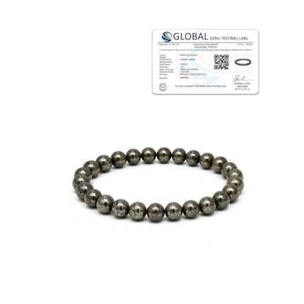 Raw pyrite bracelet original Lab certified I 8mm Stretchable I Astrology Bracelet for Men and Women I Money Magnet For Prosperity, Boost Confidence, Abundance & Manifestation