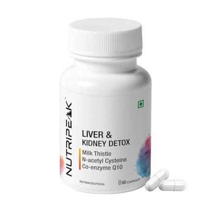 Milk Thistle + NAC Liver & Kidney Support Capsules | 250mg Milk Thistle, 300mg NAC & 60mg CoQ10 Per Serving | 60 Veg Capsules | Daily Wellness Supplement for Men & Women