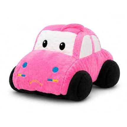 Plush Car Soft Toy for Kids | Ultra Soft Stuffed Cartoon Car Toy for Babies & Toddlers | Cute Soft Vehicle Toy Gift for Boys & Girls | Red/Green/Pink Variants (Pink)