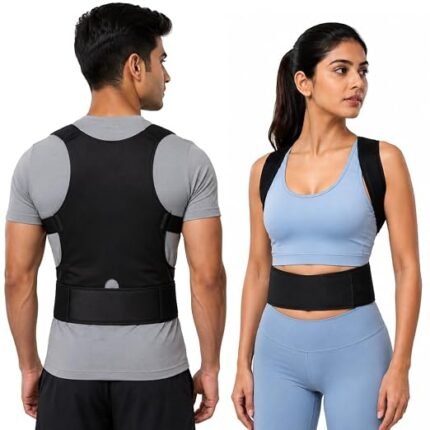 Posture Corrector Belt for Men & Women (L-XL (34 inch -38 inch)) | Back Pain Relief Belt | Adjustable Support | Lightweight Breathable Back Straight Belt for Office, Work, Driving & Daily Wear